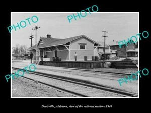 OLD 8x6 HISTORIC PHOTO OF DEATSVILLE ALABAMA THE RAILROAD DEPOT c1940 - Bild 1 von 1
