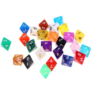 D8 Polyhedral Dice 8-Side TRPG Dice Acrylic for Game 25x - Picture 1 of 8