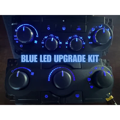 2005-2010 Jeep Grand Cherokee Commander HVAC Climate Blue LED Upgrade Kit  - Image 1 of 4