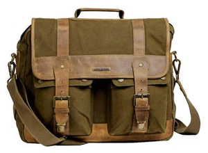 Royal Enfield Classic Messenger Bag, Adjustable & Detachable Strap - Olive - Picture 1 of 2