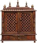Pooja Mandir Temple With Door Handcrafted Floral Pattern Copper Color 24*12*30"