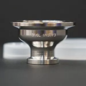 Tri-Clamp Concentric Reducer 1.5" x 0.75" 316L EP Stainless 1-1/2" x 3/4" - Picture 1 of 11