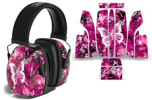 Howard Leight Leightning L3 Envoltura Calcomanía Ruido Oreja Tiro Manguitos Piel MARIPOSA - Imagen 1 de 1