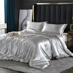 Mulberry Ice Silk Bedding Set Satin Luxury Bedding Sets 4PCS Duvet Cover Bed Set