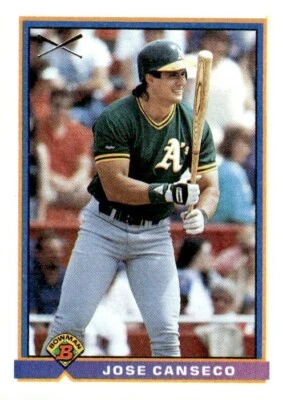 1991 Bowman #371 Jose Canseco SS Oakland Athletics - Image 1 of 2