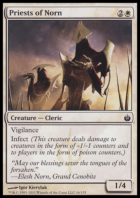 MTG Magic the Gathering Priests of Norn (16/161) Mirrodin Besieged LP - Image 1 of 1