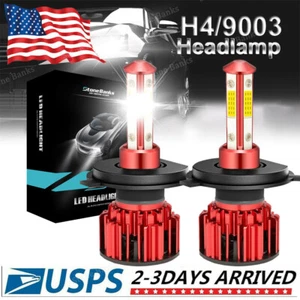 9003 H4 LED Headlight Bulbs Kit 10000W 1000000LM Hi/Lo Beam Super Bright White - Picture 1 of 12