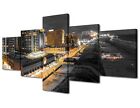 Wall Art for Living Room 5 Panel Black and White Cityscape Painting on Canvas...