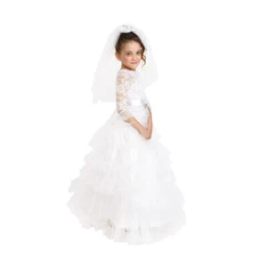 Dress Up America Dreamy Bridal Dress with Wedding Veil for Girls - Picture 1 of 7