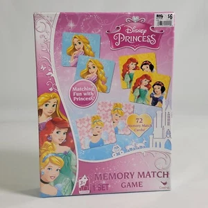 DISNEY Princess MEMORY MATCH Game 72 Cards Ages 3+ Cinderella Ariel Girls Gift - Picture 1 of 2