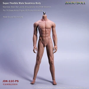 1/6 corpo maschile normale pelle scura con piede rimovibile di bambola Jiaou 11C-PS - Foto 1 di 5