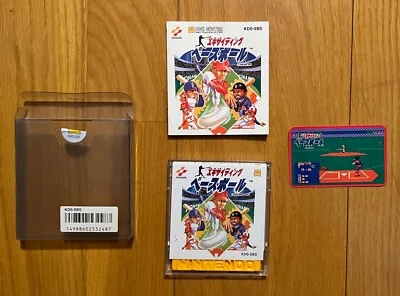 Exciting Baseball Nintendo Famicom Disk NES Japan Konami Card Red KDS-EBS - Image 1 of 4