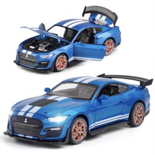 1/32 Scale Ford Mustang Shelby GT500 Diecast Model Toy Car Sound Light Kids Gift