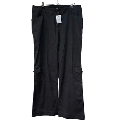 Pantalones Pantalones cargo de algodón J. Jill NUEVOS NUEVOS CON ETIQUETAS elásticos talla 12 gris carbón utilitarios Foto 1 de 4