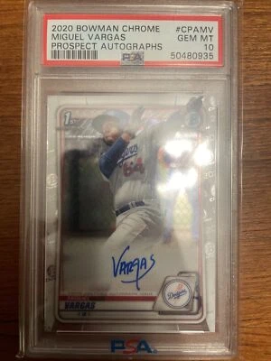 Miguel Vargas Bowman Chrome Auto RC PSA 10! - Image 1 of 2