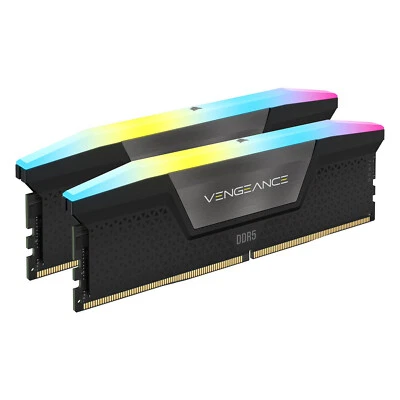 Mémoires PC RAM - Corsair Vengeance RGB DDR5 48 Go (2x24 Go) 7200 MHz CL36 Noir - Bild 1 von 3
