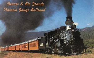Denver and Rio Grande Railroad Passenger Train " Varnish Haul" Train Postcard - Picture 1 of 2