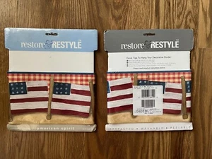 Restore & Restyle American Spirit Decorative Wallpaper Border American Flag (2) - Picture 1 of 4