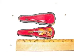 Vintage Mini Violin w/ Bow & Case - Made in China - Picture 1 of 2