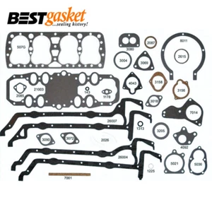 Juego completo de juntas PARA Ford 221 SV V8 21 tacos cabeza plana 65-85 HP 1932-1938 grafito - Imagen 1 de 1