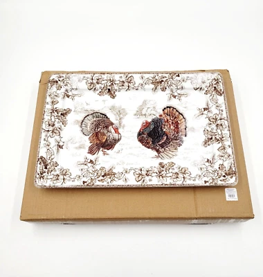 Прямоугольное блюдо с индейкой Williams Sonoma Plymouth 10-летний юбилей НОВОЕ - Изображение 1 из 3