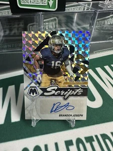 2023 Panini Mosaic Draft Picks Brandon Joseph Scripts Auto SM-BJO Silver Mosaic - Picture 1 of 2