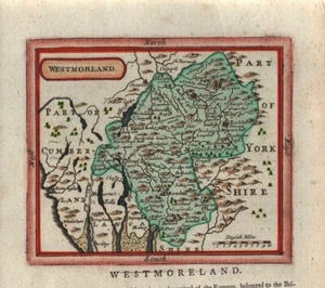 Westmoreland, 1784 county map, genuine antique 240 years old! - Picture 1 of 1