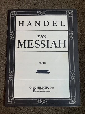 Handel The Messiah Oboes Sheet Music G Schirmer - Image 1 of 4