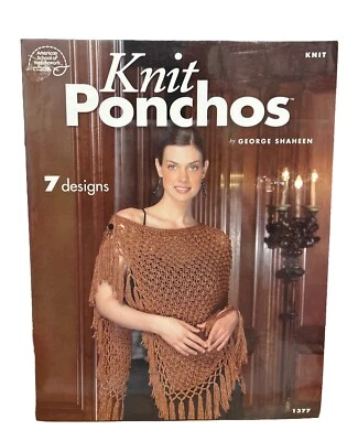 Knit Ponchos George Shaheen American School Of Needlework 1377  7 Designs - Image 1 of 4