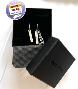 ENHYPEN 01 Earrings Official Accessory Silver NEW - Picture 1 of 8