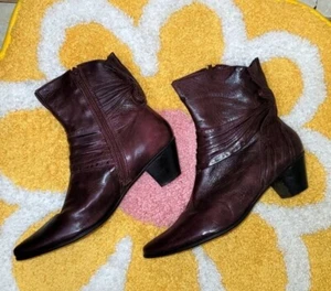 Everybody By B.Z Moda Boots Vintage Women's 38.5 plum purple soft leather - Picture 1 of 8
