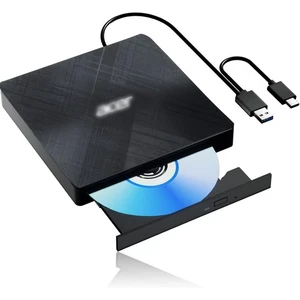 Slim External CD DVD RW Drive USB 3.0 Writer Burner Player Black For Laptop PC - Picture 1 of 5