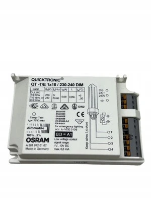 OSRAM 353340 QUICKTRONIC QT-T/E 1x18/230-240 DIM  - Immagine 1 di 2