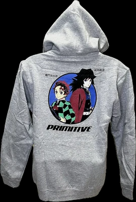 Примитивные скейтборды x Demon Slayer толстовка с капюшоном Tanijiro и Giyu Tomioka - Изображение 1 из 3