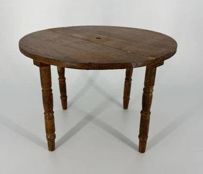 "Antigua mesa de madera de 12"" de diámetro 8,5"" de alto para muñeca de vendedor muestra de vendedor" Foto 1 de 4