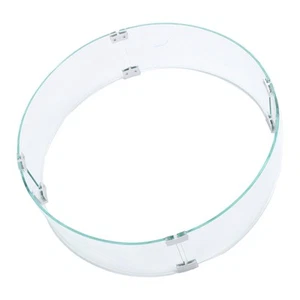 Round Fire Pit Wind Guard Tempered Glass Windscreen Flame 650mm Dia US - Picture 1 of 24