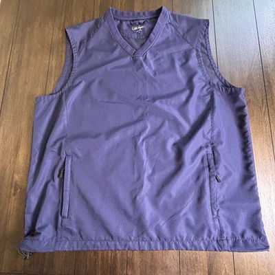 Colete de golfe Walter Hagen sem mangas azul marinho tamanho XL corta-vento bolso com zíper - Imagem 1 de 4