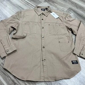 Wesc Carpenter Overshirt Twill Snap 100% Cotton Men’s Large NWT - Picture 1 of 8