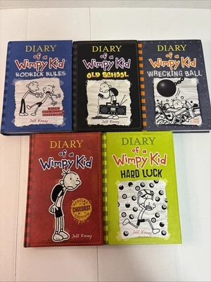 Diary of a Wimpy Kid - Lot of 5 - Hardcover Jeff Kinney - Image 1 of 4