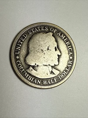 1893 50C Columbian Silver Commemorative USA Historic Silver Coin  - Image 1 of 4
