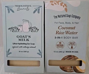 Frische & natürliche Schönheit Hafer Milch & Kokos Reis Seife 2er Set - je 10 Unzen  - Bild 1 von 2
