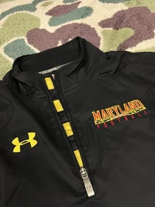 Chaqueta negra Under Armour University of Maryland Football Quarter Zip M suelta - Imagen 1 de 16