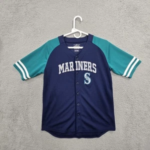Seattle Mariners Jersey Youth XXL 18l Navy Genuine Merchandise MLB Embroidered - Picture 1 of 15