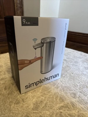 Bomba de jabón recargable de acero inoxidable cepillado simplehuman Touchless 9 oz ST1082 Foto 1 de 2
