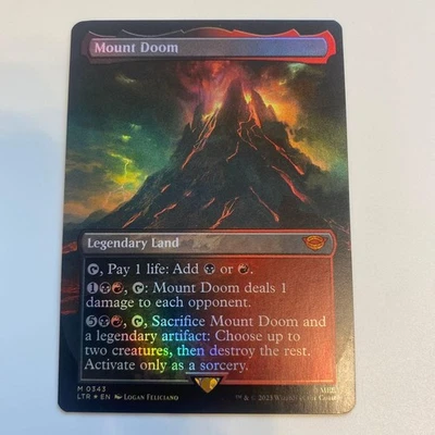 MTG Mountain of Destruction Foil Land Borderless Lands - Image 1 of 2