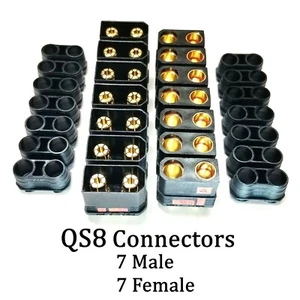 RCP-QS8 Connectors ANTI -SPARK 7 PAIRS Genuine Connectors (7 Male) (7 Female) - Picture 1 of 22