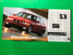 1992 BMW 325i 4 PAGE ORIGINAL PRINT AD ADVERTISEMENT - Picture 1 of 1