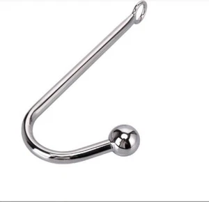 Gancho anal chapado en acero metal con dilatador de orificio de bola - Imagen 1 de 8