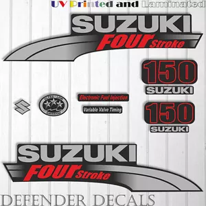 Suzuki 150 PS Viertakt Außenborder Motor Aufkleber Sticker Set Kit Reproduktion - Bild 1 von 1