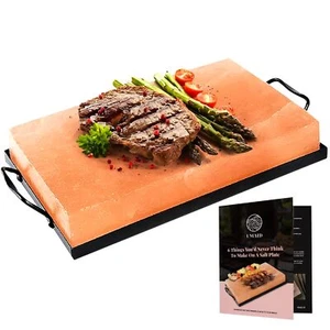 UMAID Himalayan Salt Block Cooking Plate 12x8x1.5 for Cooking/Grilling/Cutting - Picture 1 of 7
